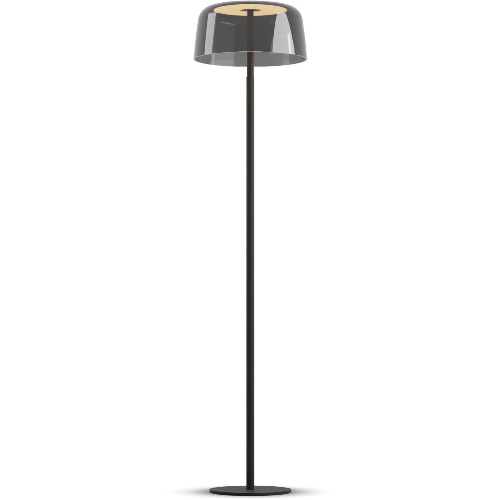 Yurei 51.5 inch 14.00 watt Matte Black Floor Lamp Portable Light in Acrylic Dark Gray